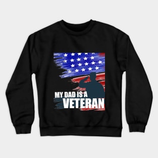 Veterans day father grandpa gift holiday Crewneck Sweatshirt